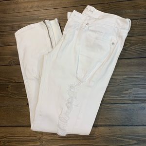 London Jean- size 6- white distressed